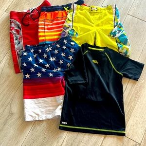 Boys 10/12 12/14 swimsuit bundle